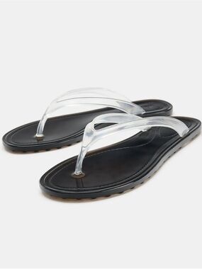 Zara Clear-Strap Vinyl Sandals
